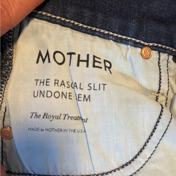 MOTHER Dark Blue Straight Leg Jeans - Picture 9 of 14